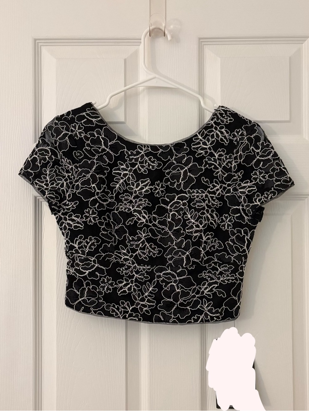 Adrianna Papell Black Crop Top